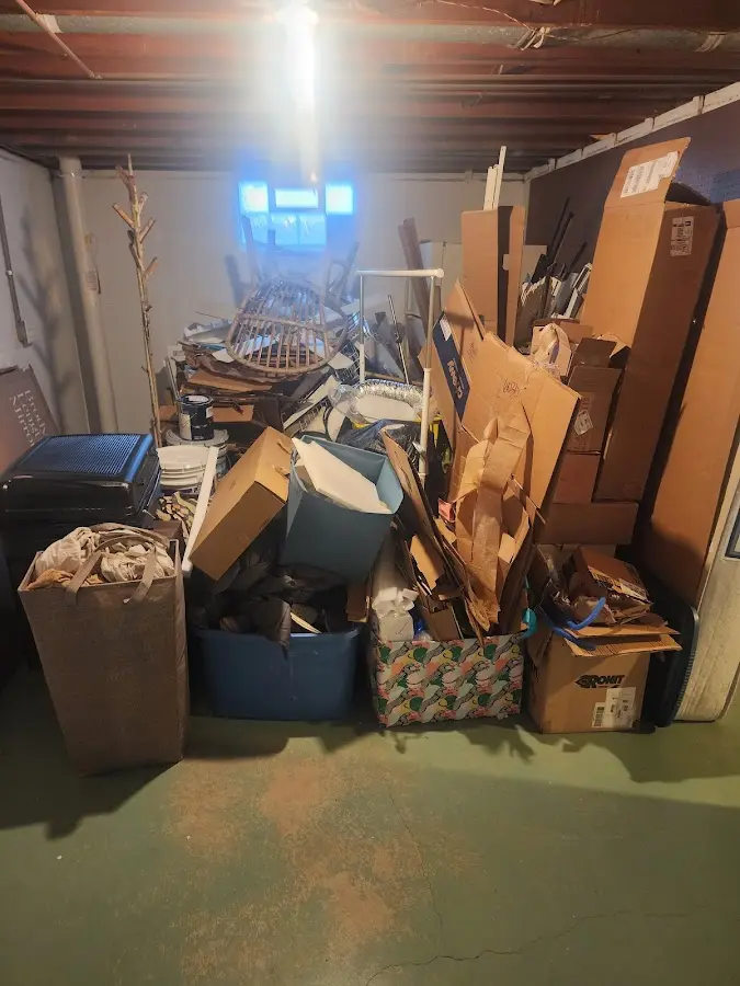 Roll-off dumpster container at job site for 2 Yard Dumpster Rental in Weymouth Town